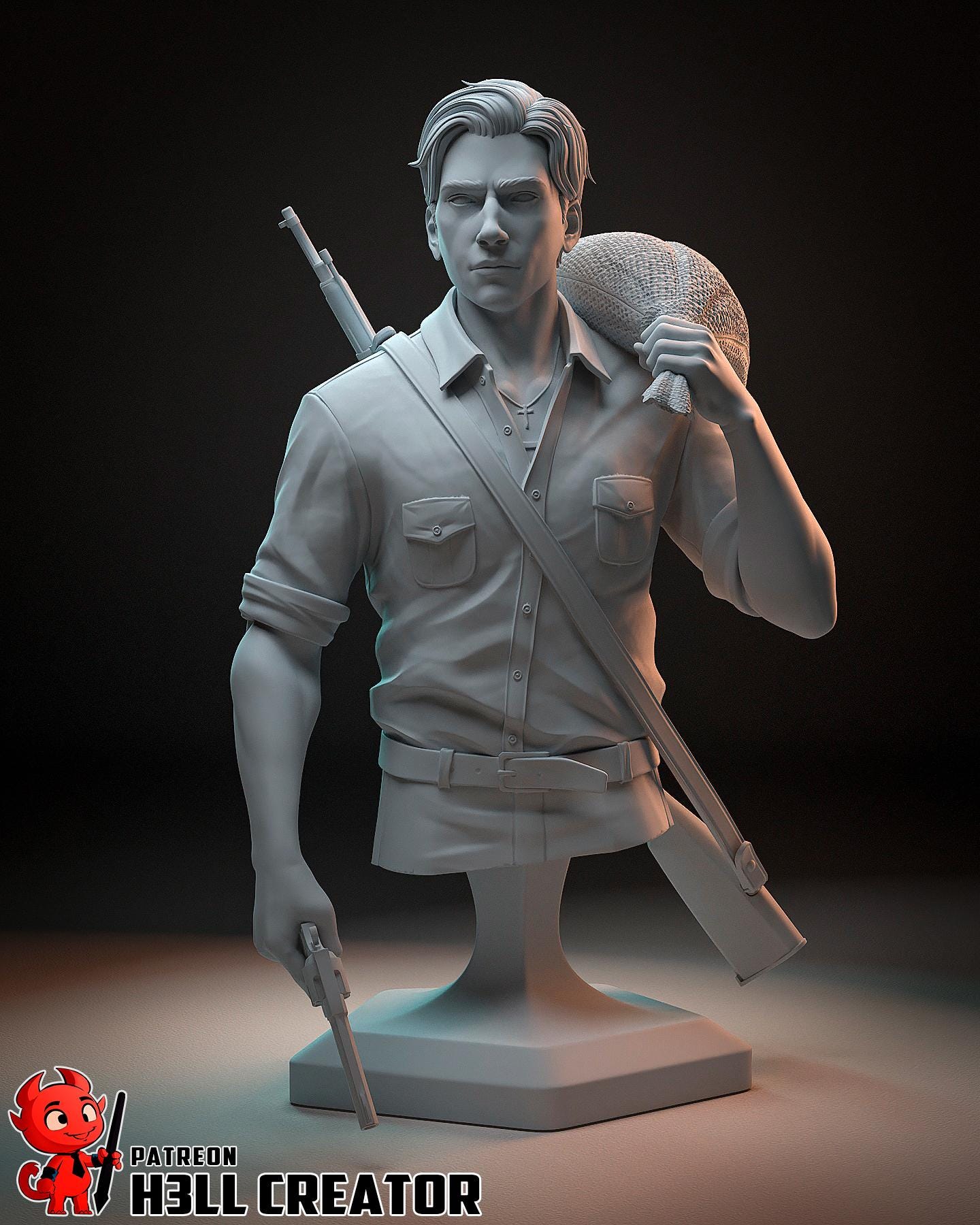 Enzo Favara from Mafia The Old Country (fan art) | Full Model or Bust | Miniature scale 1:12 | h3LL Creator | DIY Model Kit