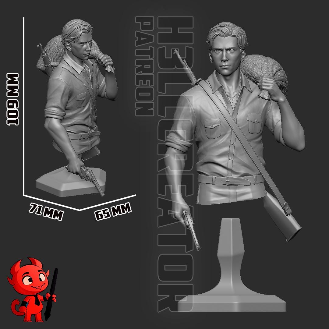 Enzo Favara from Mafia The Old Country (fan art) | Full Model or Bust | Miniature scale 1:12 | h3LL Creator | DIY Model Kit