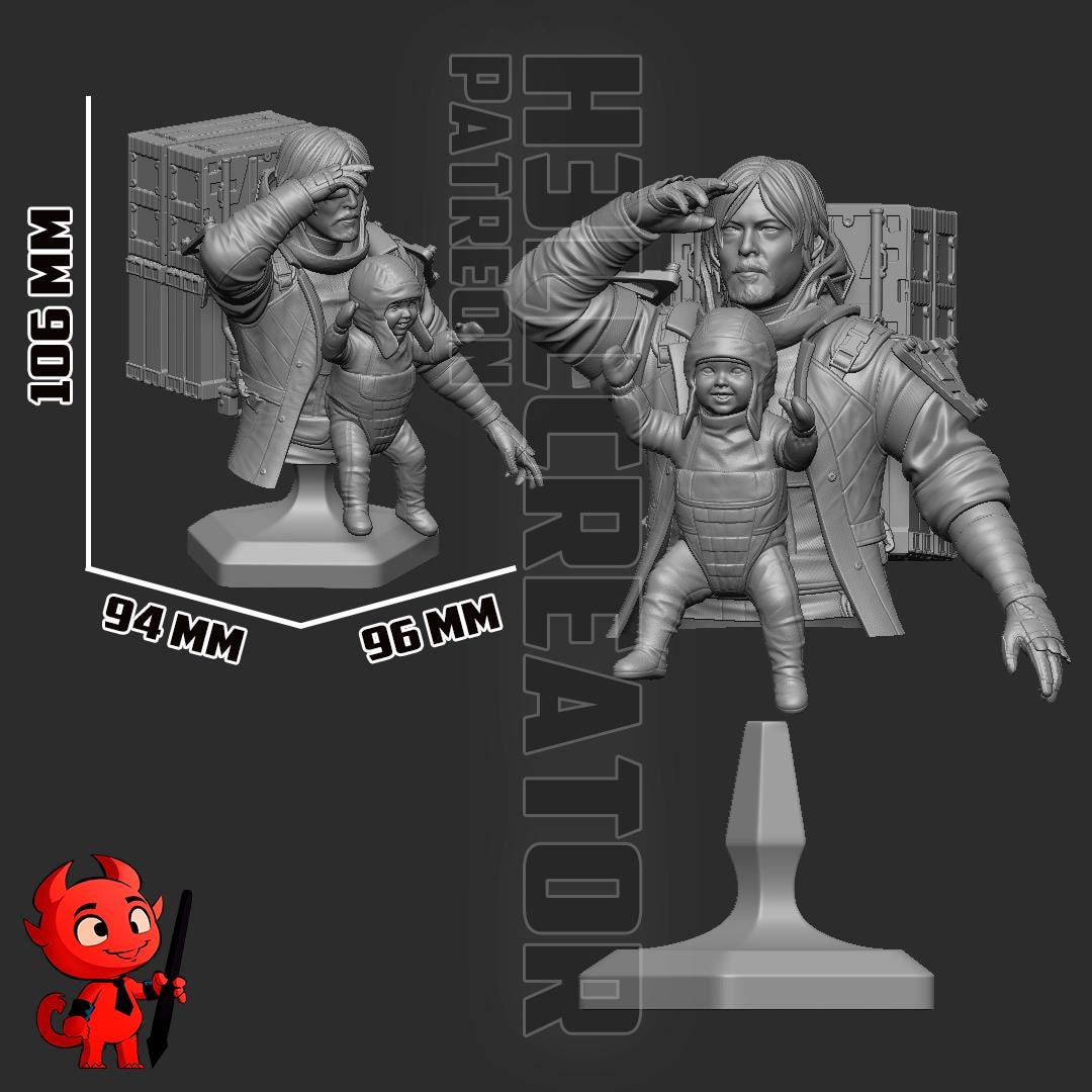 Samuel "Sam" Porter Bridges from Death Stranding 2 (fan art) | Full Model or Bust | Miniature scale 1:12 | h3LL Creator | DIY Model Kit