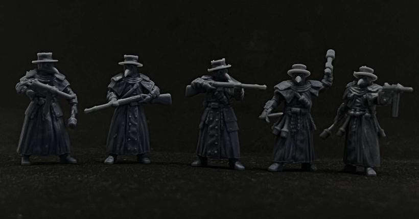 Plague Pilgrims Resin Miniatures: Trench Crusade, Papsikels 28/32mm