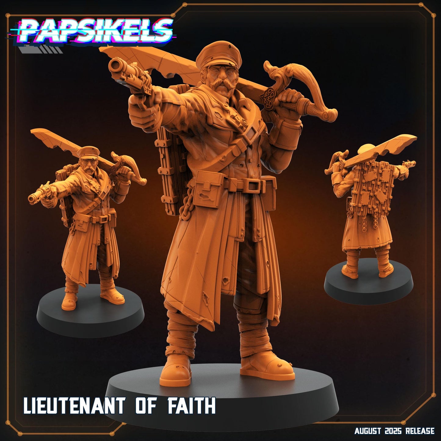 Trench Crusade Lieutenant of Faith Miniature: 28mm/32mm Resin Miniature