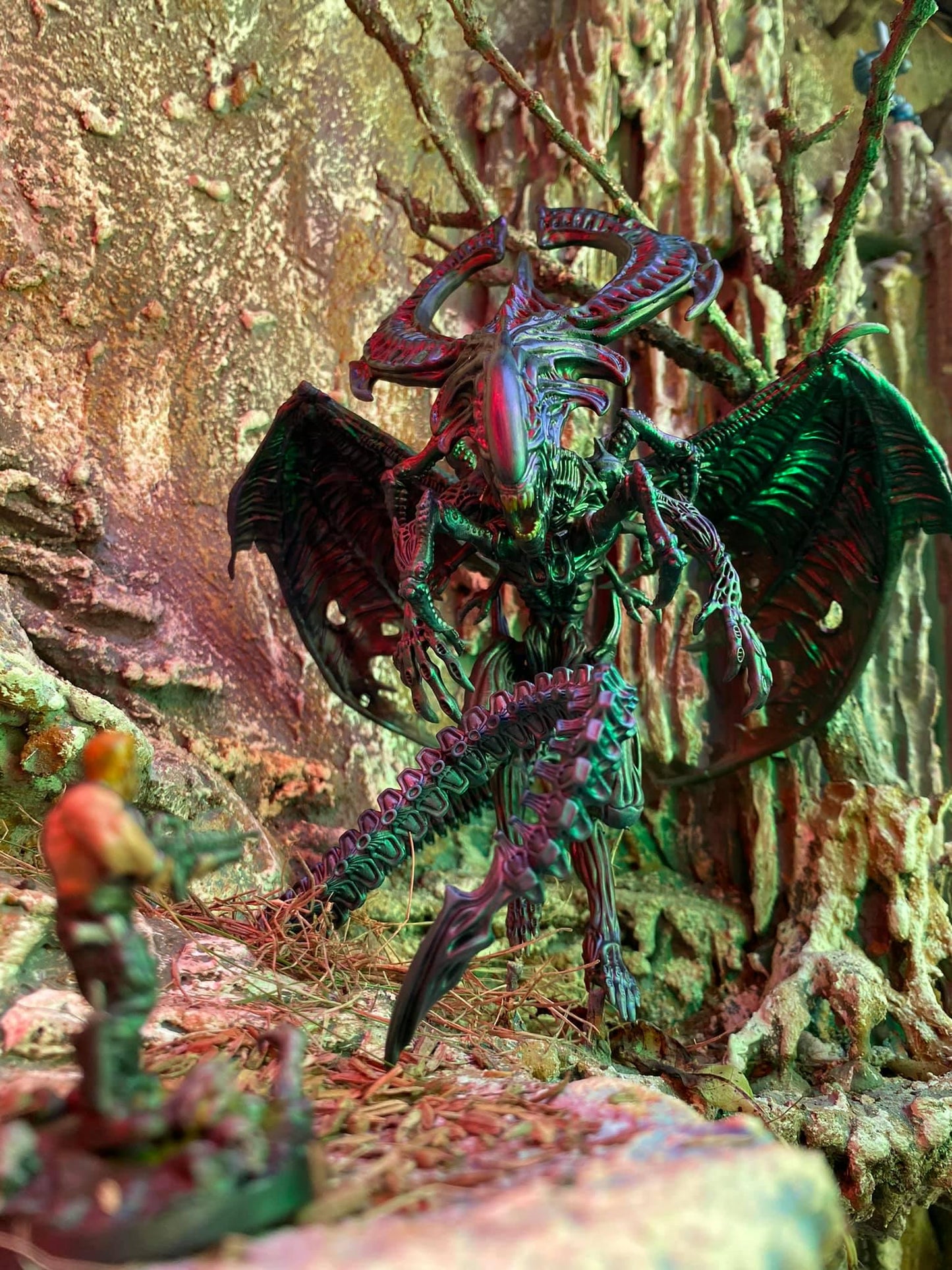 Xeno Outworld Queen Brood Dragon, Papsikels, Resin - Tabletop miniature - 32mm