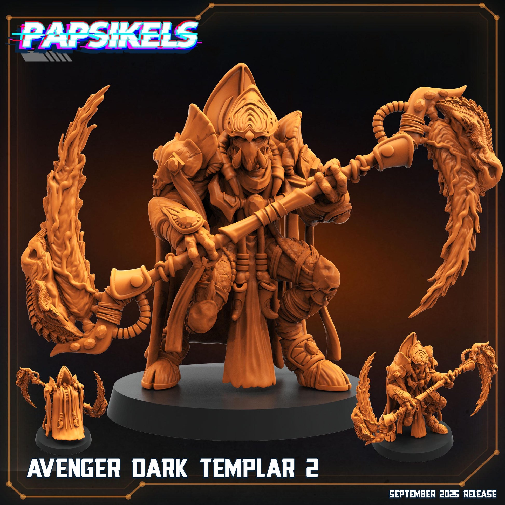 Dark Templar Warriors Miniatures: Sci-Fi RPG, Papsikels (28mm/32mm)