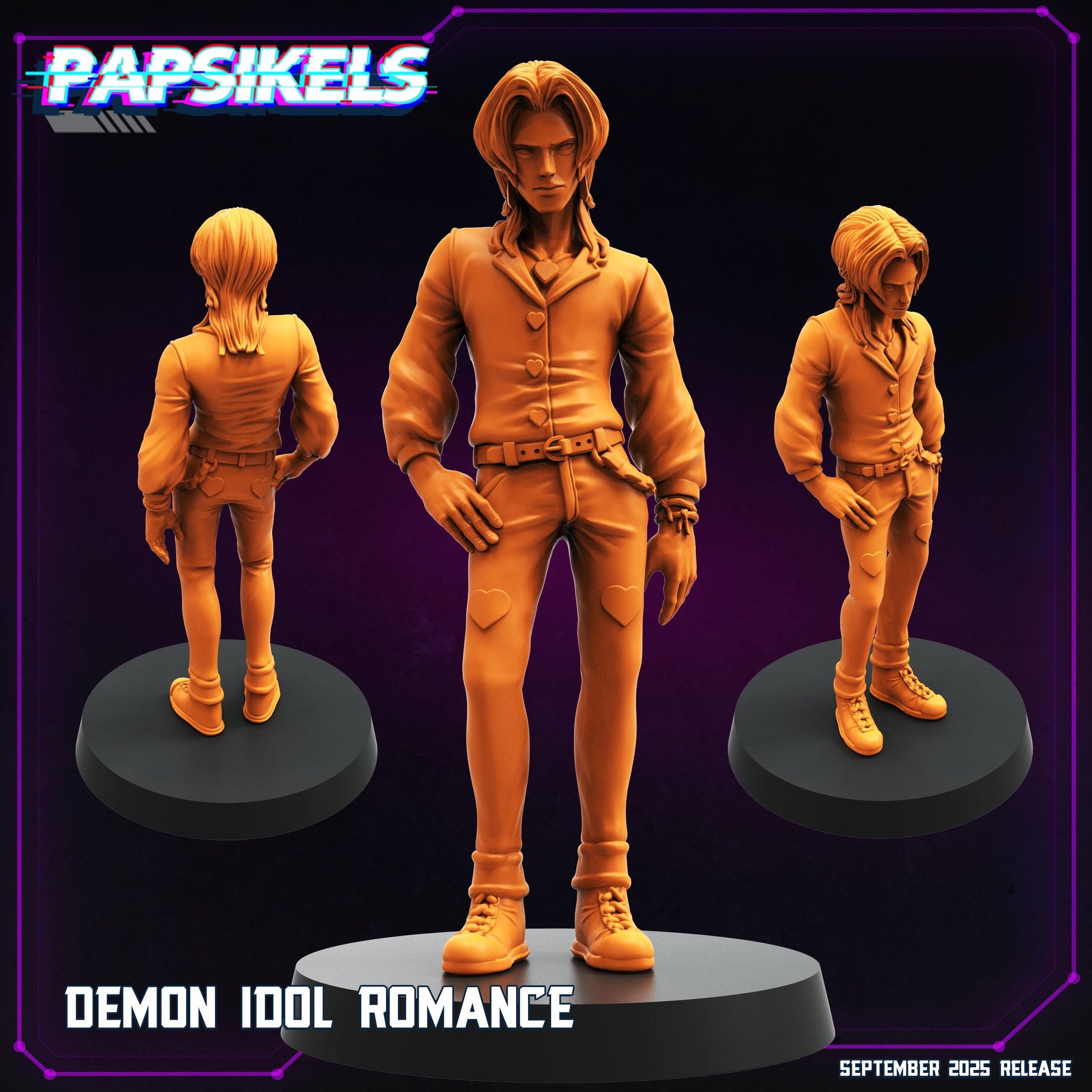 Cyberpunk, K-Pop Demon Hunters Inspired Demon Idols - Papsikels Miniature – 3D Resin Model, 28mm or 32mm Mini for RPG, TTRPG, Wargaming