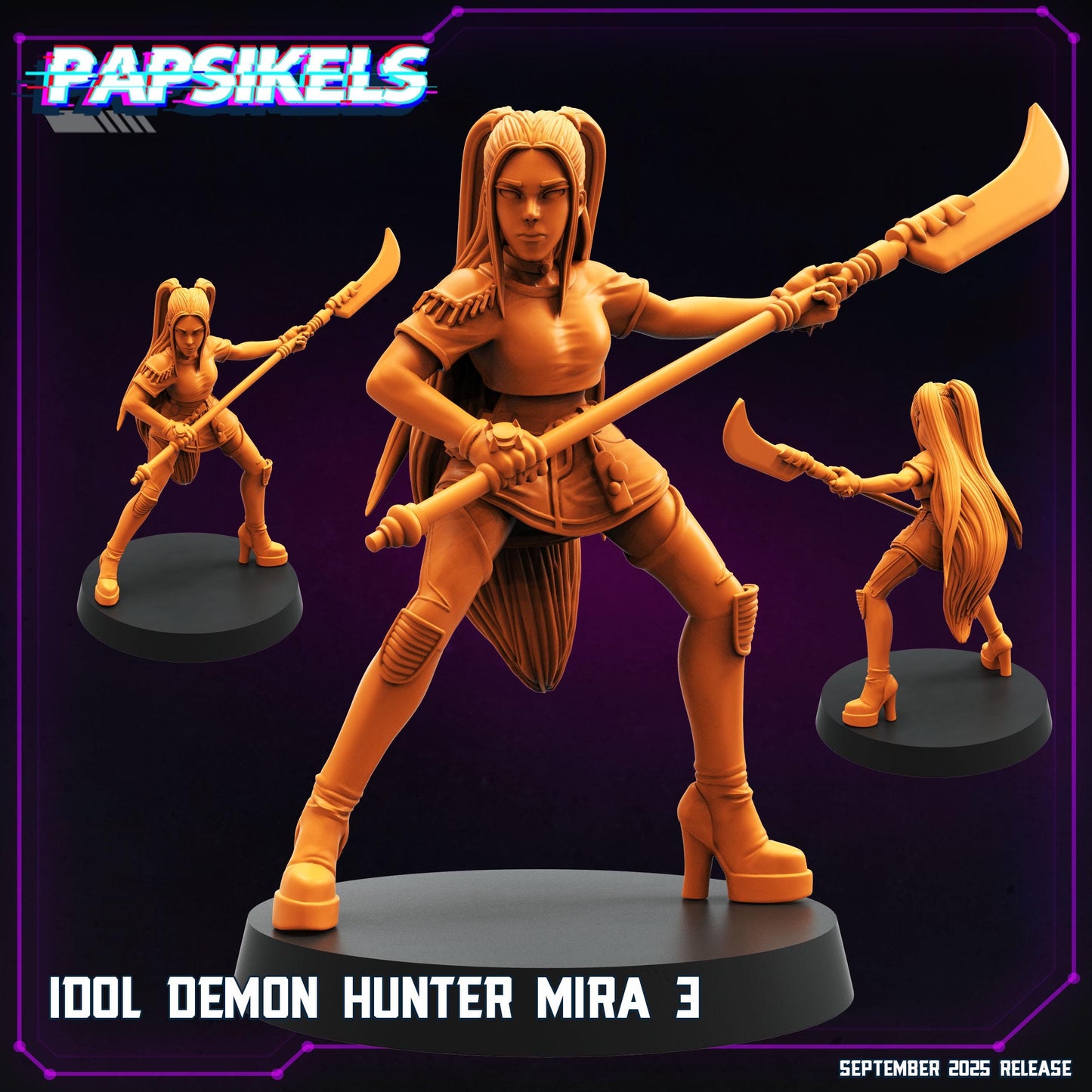 Cyberpunk K-pop Demon Hunter Miniatures - 28mm/32mm 3D Resin Models for RPG and TTRPG