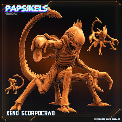 Xeno Scorpocrab Miniature: Aliens vs Humans Madlands 28mm/32mm Sci-Fi TTRPG Figure by Papsikels