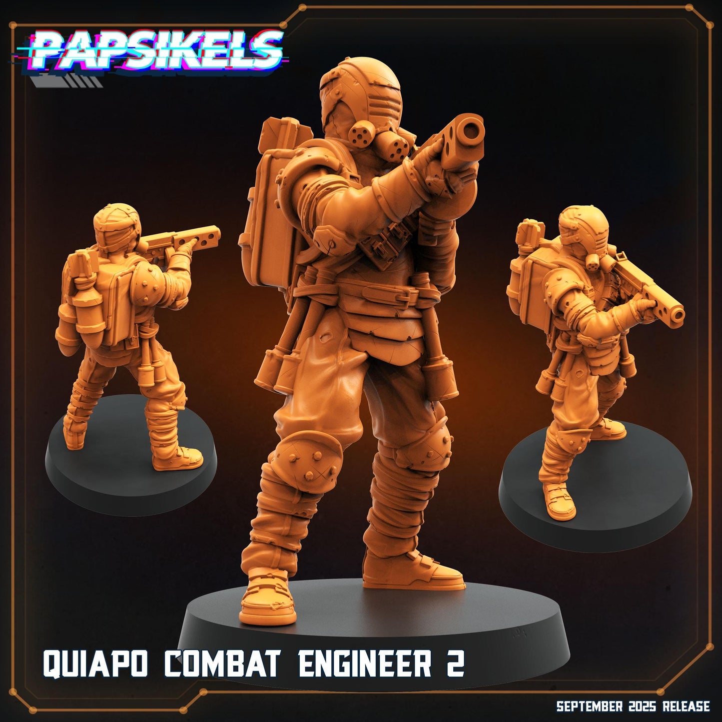 Quiapo Combat Engineers Miniature: Trench Crusade by Papsikels (28/32mm)