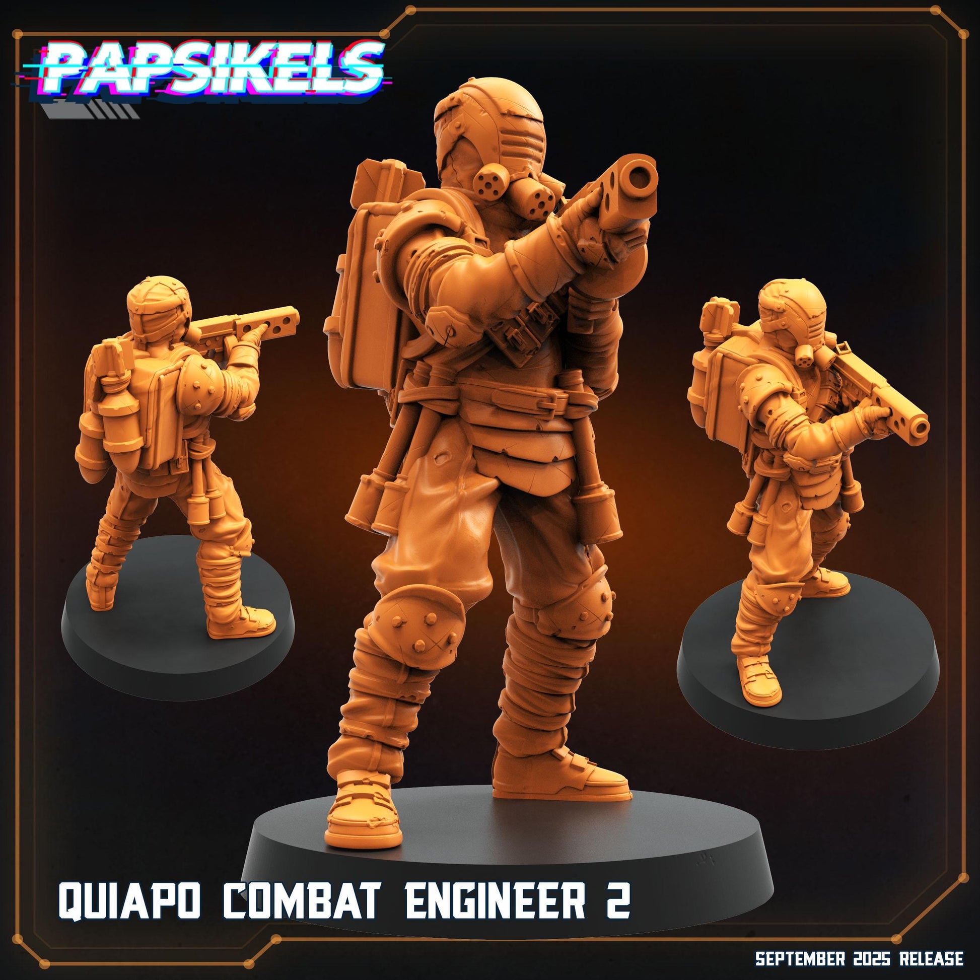 Quiapo Combat Engineers Miniature: Trench Crusade by Papsikels (28/32mm)