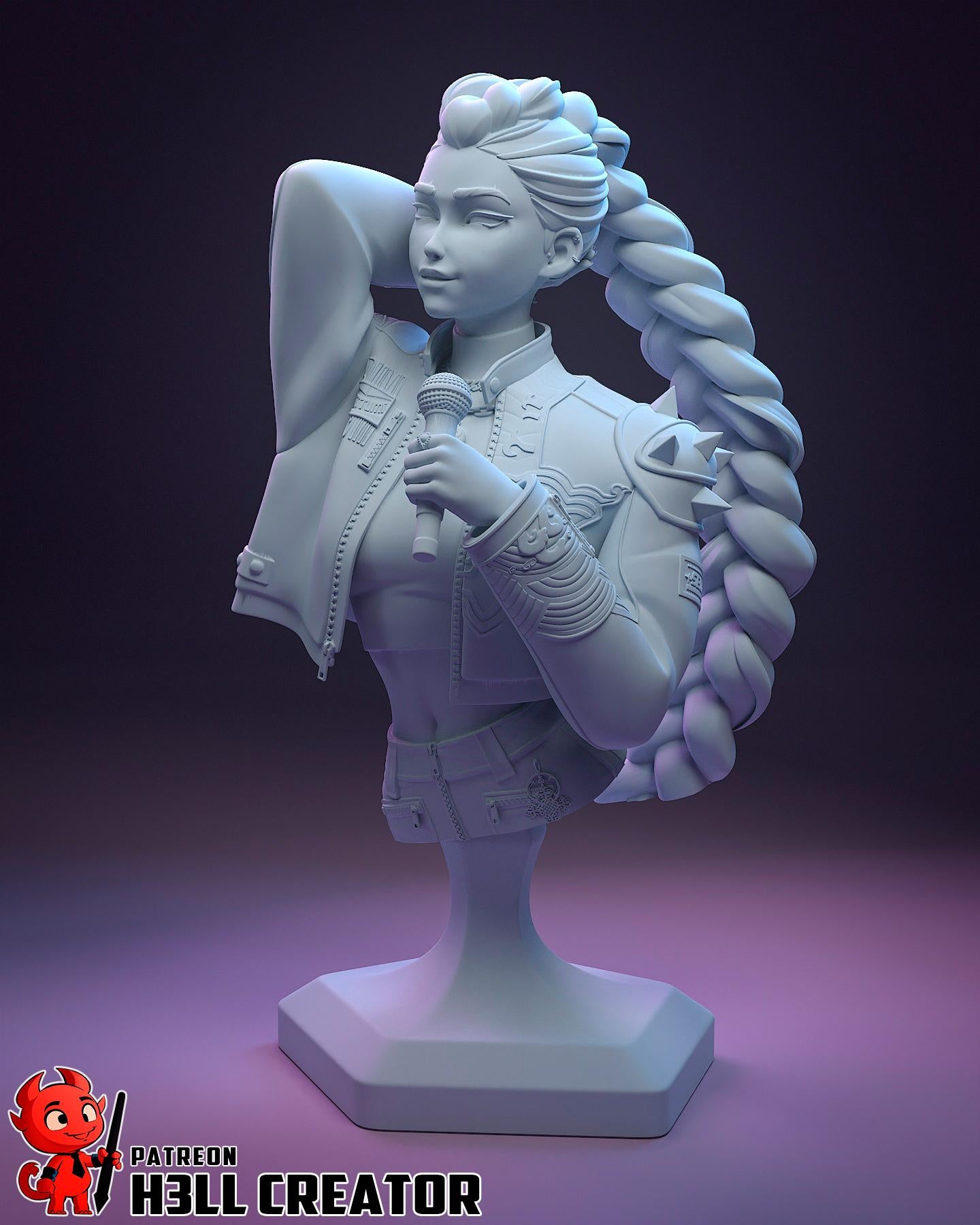 Rumi from K-Pop Demon Hunters - Fan Art - Resin Miniature - H3LL Creator DIY Model Kit 1:12