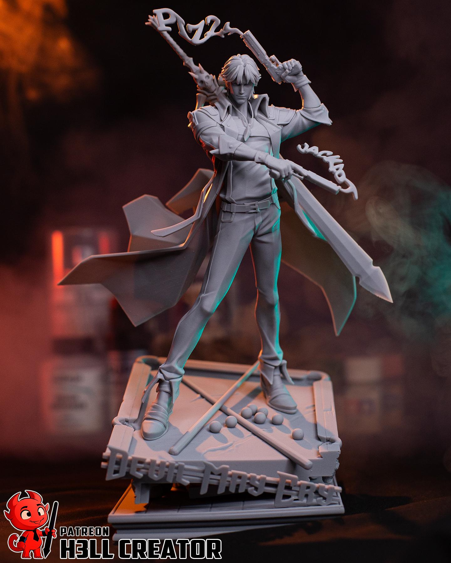 Dante from Devil May Cry - Fan Art - Resin Miniature - H3LL Creator DIY Model Kit 1:12