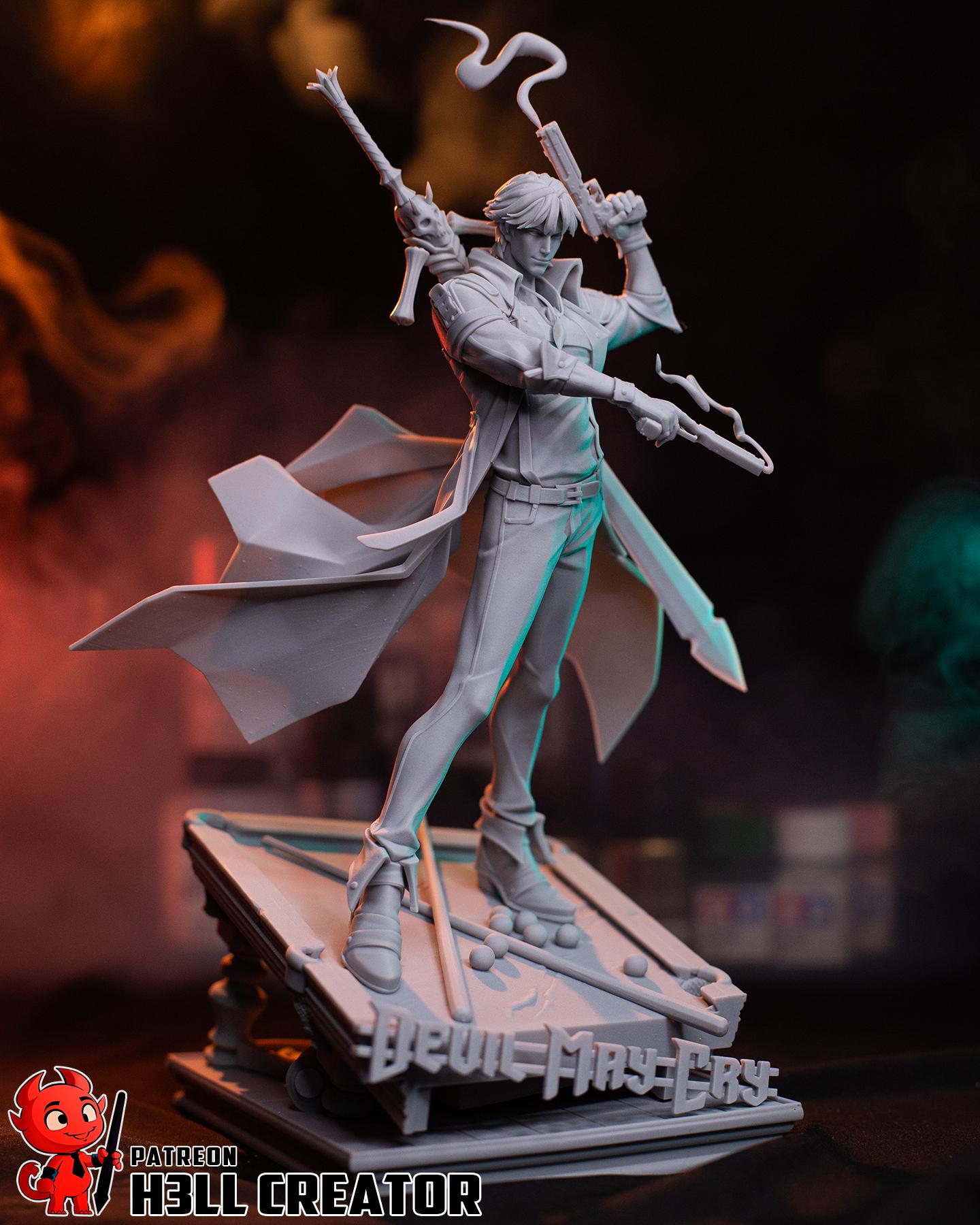 Dante from Devil May Cry - Fan Art - Resin Miniature - H3LL Creator DIY Model Kit 1:12