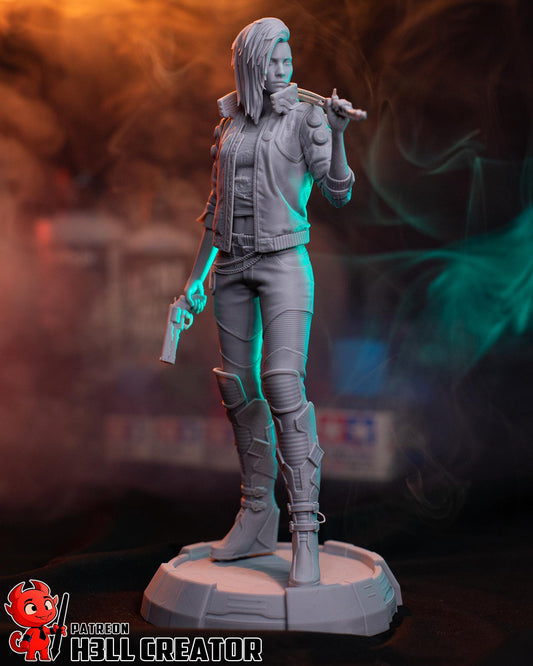 Female V from Cyberpunk 2077 (fan art) | Full Model or Bust | Miniature scale 1:12 | h3LL Creator | DIY Model Kit
