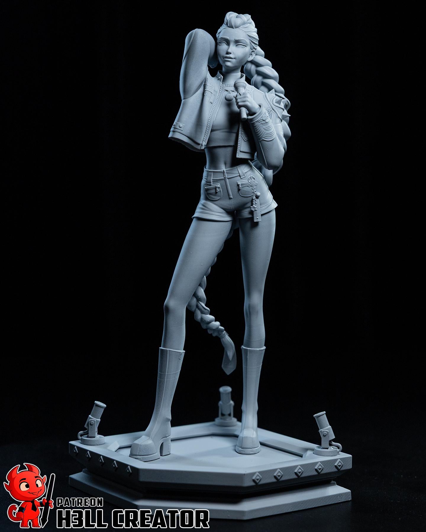 Rumi from K-Pop Demon Hunters - Fan Art - Resin Miniature - H3LL Creator DIY Model Kit 1:12