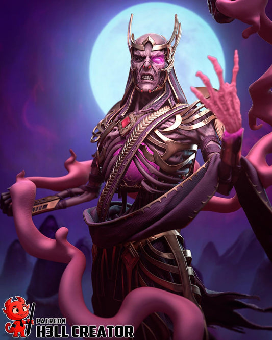 Vecna the Arch-Lich from Dungeons & Dragons (fan art) | Full Model or Bust | Miniature scale 1:12 | h3LL Creator | DIY Model Kit