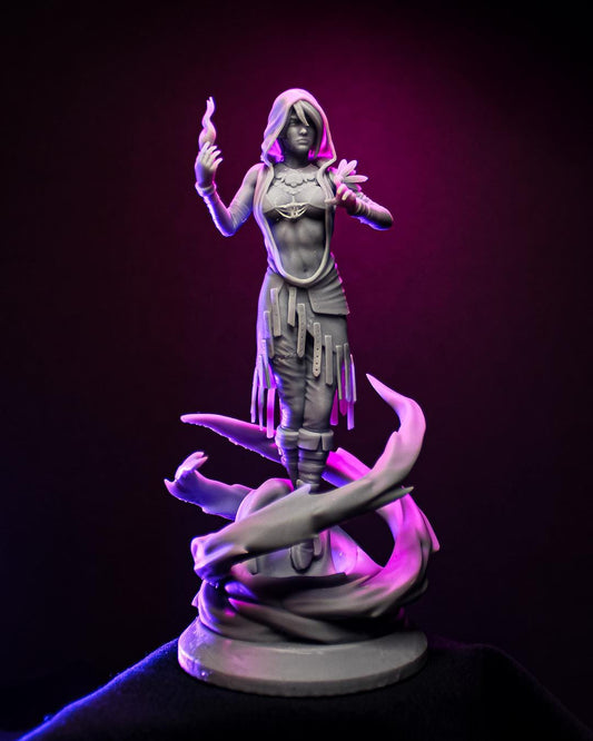 Morrigan from Dragon Age (fan art) | Full Model or Bust | Miniature scale 1:12 | h3LL Creator | DIY Model Kit