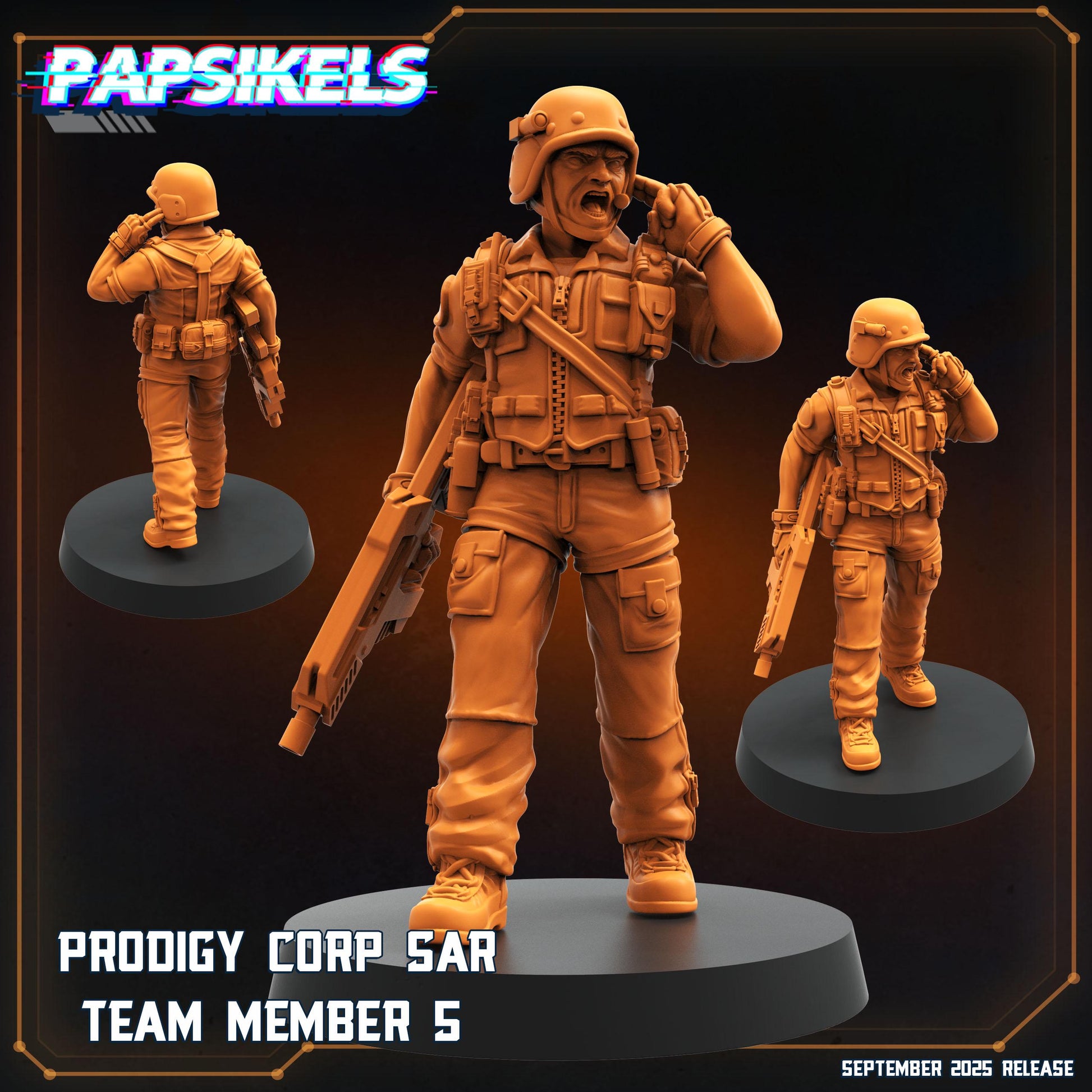 SAR Team Miniatures: Prodigy Corp Alien Earth Sci-Fi TTRPG Figurines by Papsikels