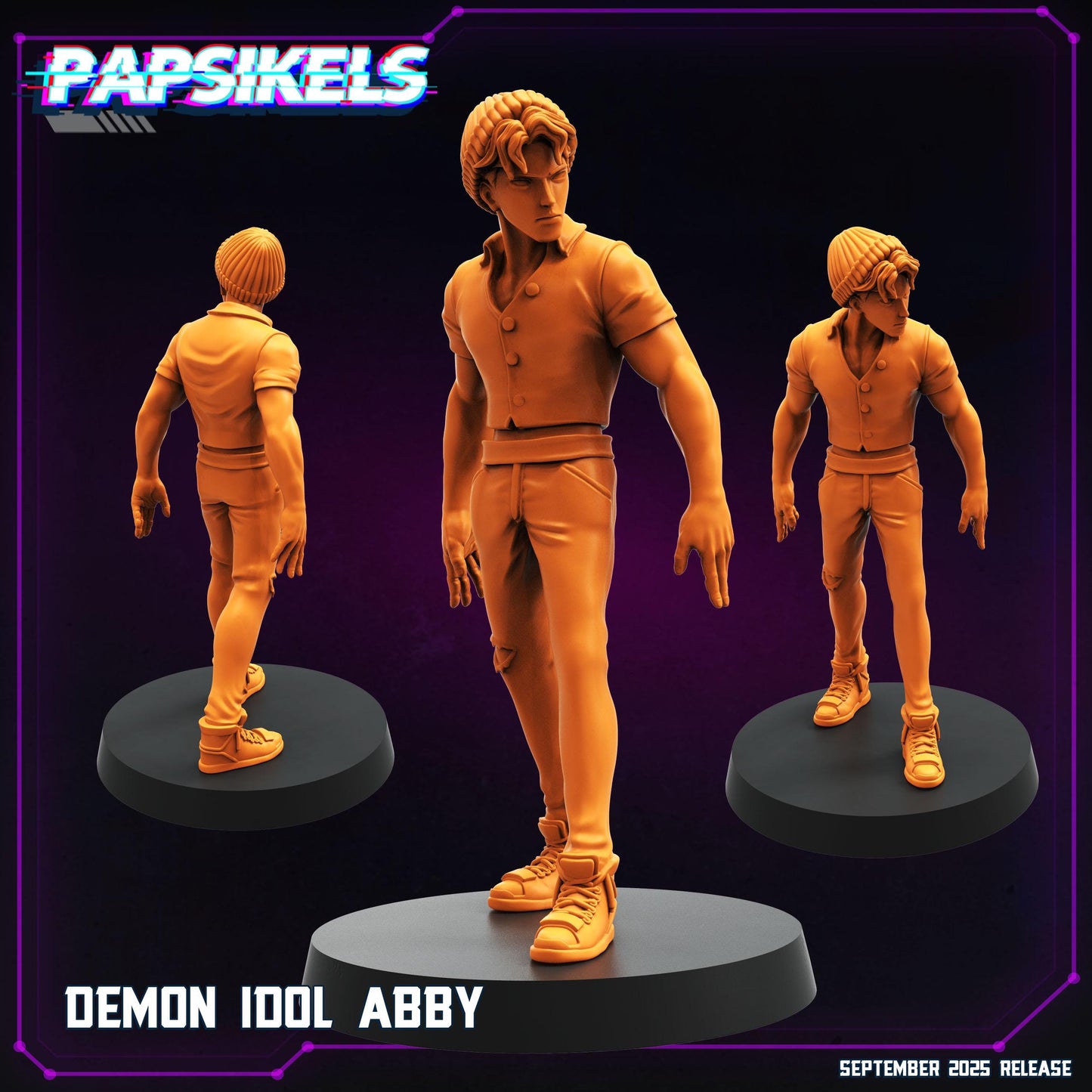 Cyberpunk, K-Pop Demon Hunters Inspired Demon Idols - Papsikels Miniature – 3D Resin Model, 28mm or 32mm Mini for RPG, TTRPG, Wargaming