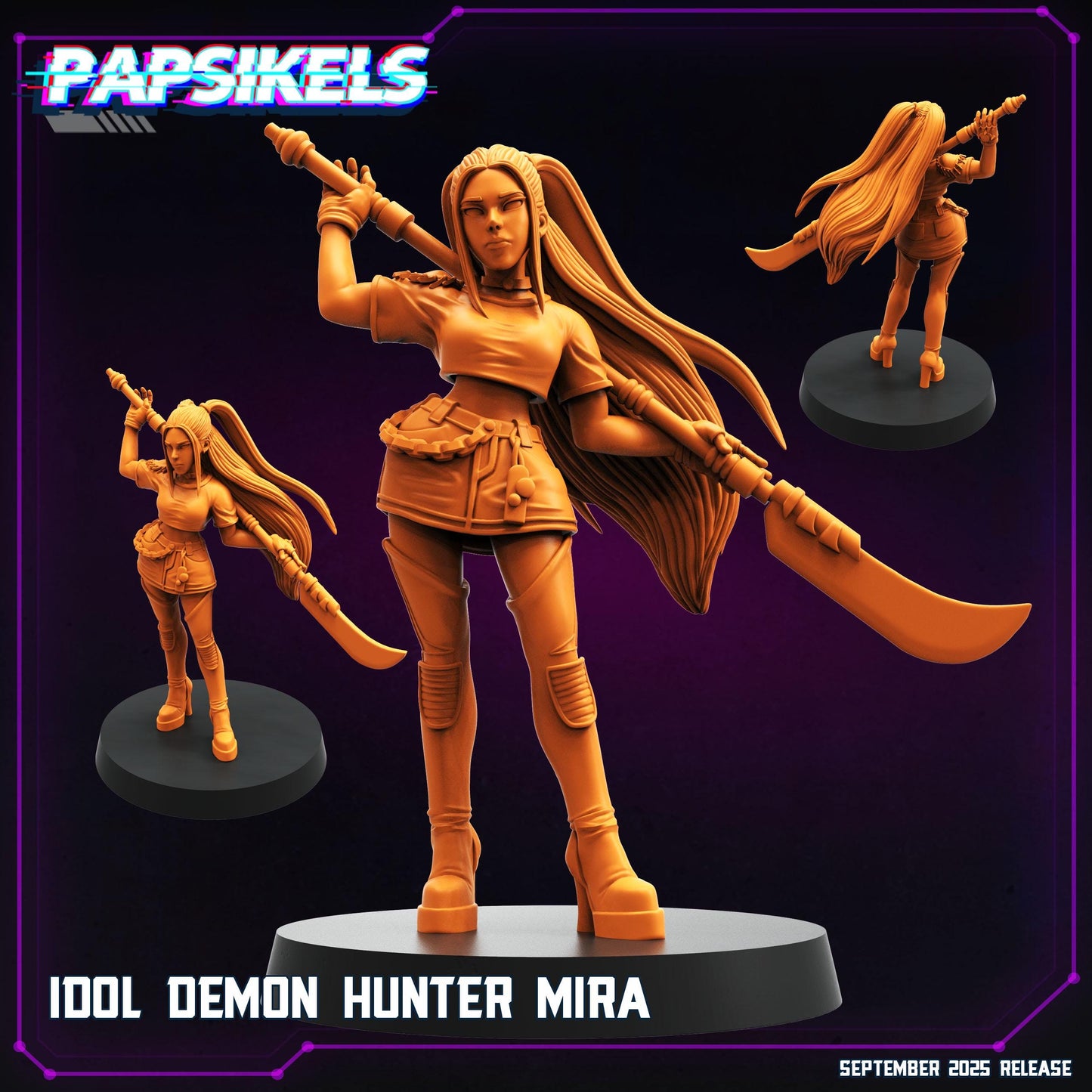 Cyberpunk K-pop Demon Hunter Miniatures - 28mm/32mm 3D Resin Models for RPG and TTRPG