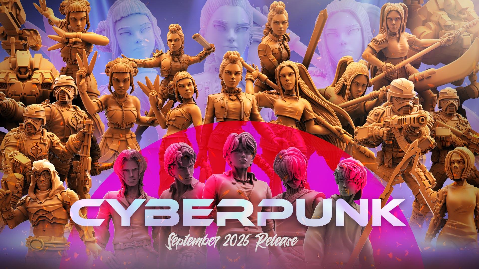 Cyberpunk K-pop Demon Hunter Miniatures - 28mm/32mm 3D Resin Models for RPG and TTRPG