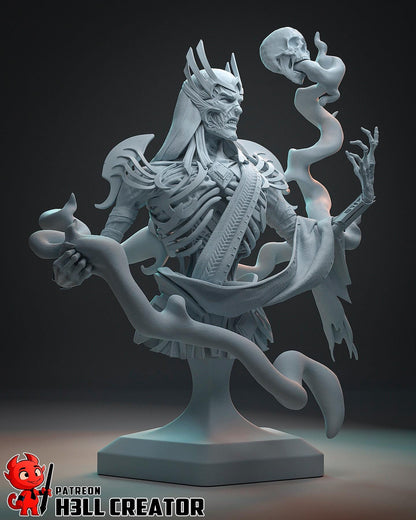 Vecna the Arch-Lich from Dungeons & Dragons (fan art) | Full Model or Bust | Miniature scale 1:12 | h3LL Creator | DIY Model Kit