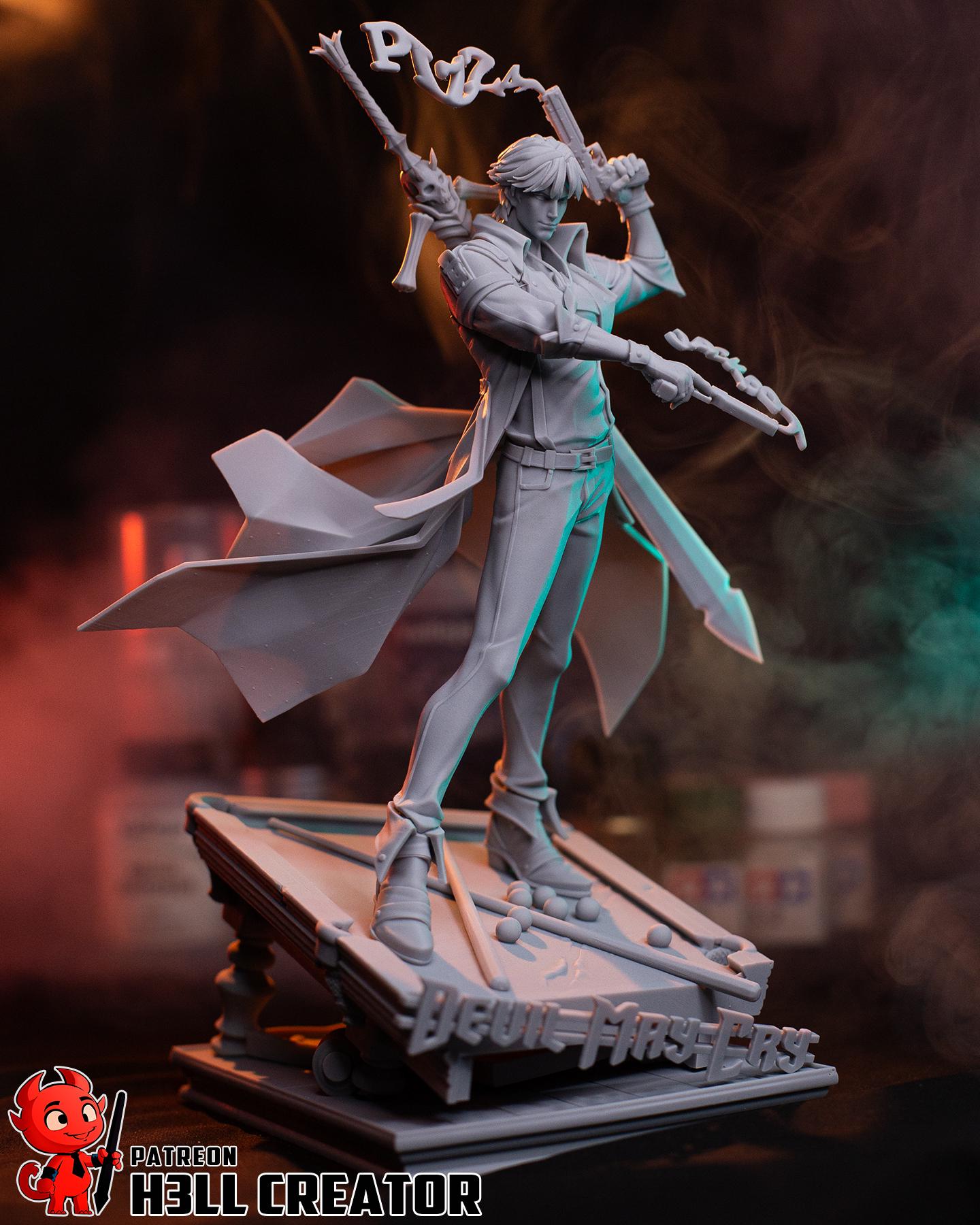 Dante from Devil May Cry - Fan Art - Resin Miniature - H3LL Creator DIY Model Kit 1:12