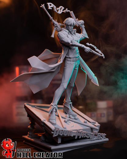 Dante from Devil May Cry - Fan Art - Resin Miniature - H3LL Creator DIY Model Kit 1:12