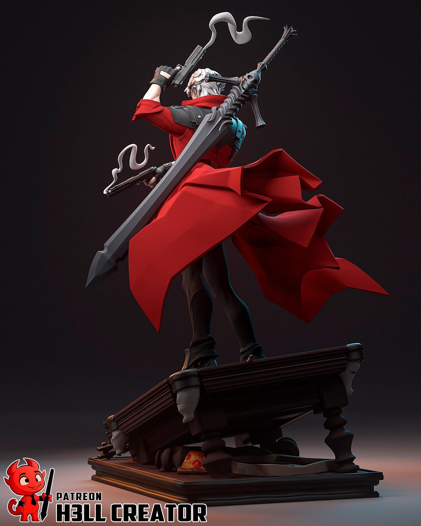 Dante from Devil May Cry - Fan Art - Resin Miniature - H3LL Creator DIY Model Kit 1:12