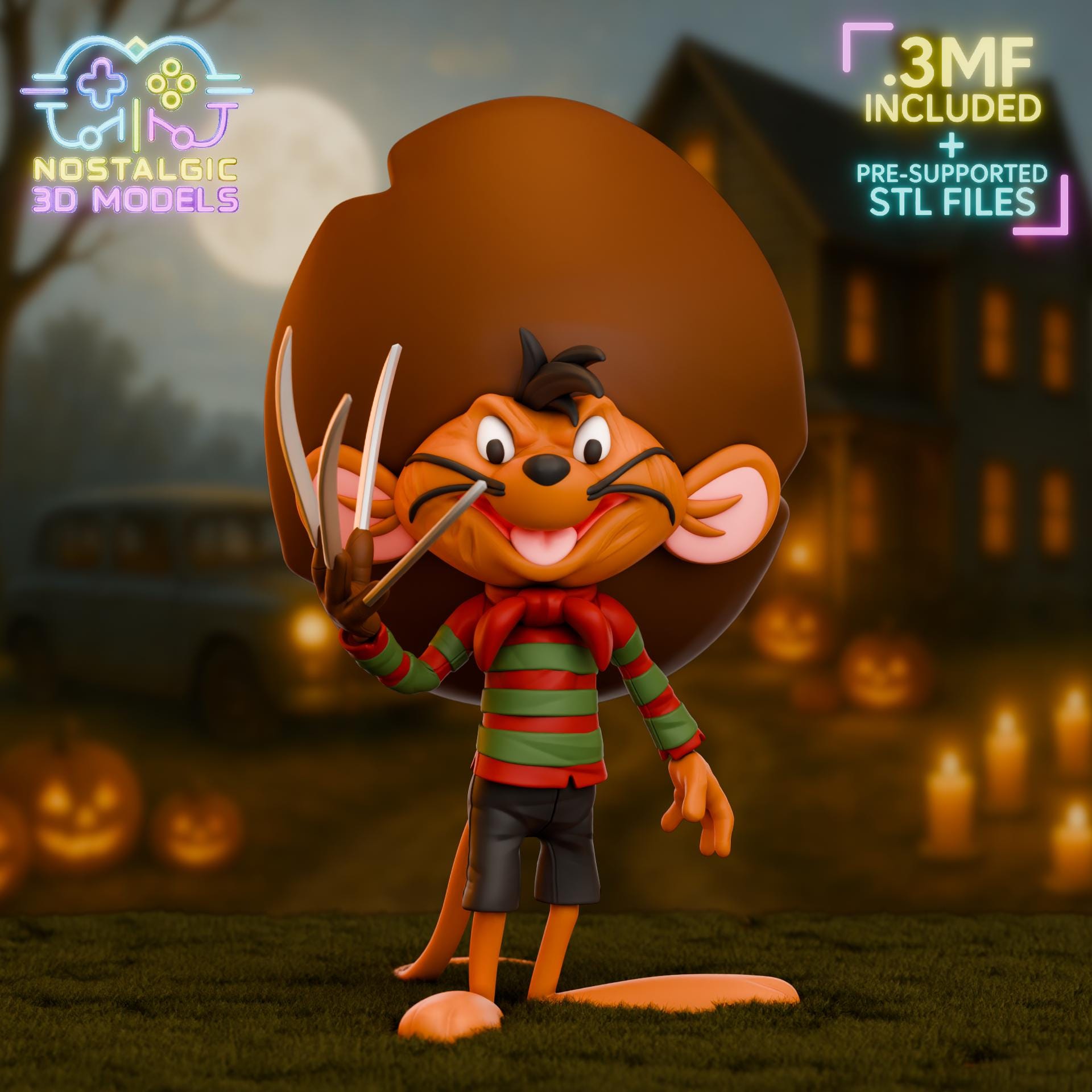 Toon Terror Collection | Nostalgic 3D Horror × Loony Mashup Set | Large & Small Resin Collectibles