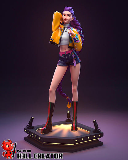 K-Pop Demon Hunters Diorama | Zoey, Rumi & Mira | H3LLcreator | Interlocking Display Set | Premium Resin Print