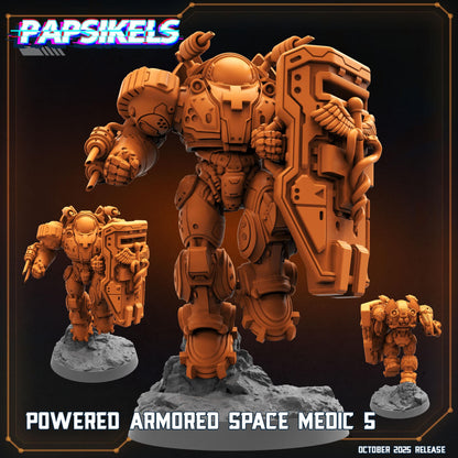 Powered Armored Space Medic | 28 mm / 32 mm Scale | Sci-Fi Miniature | StarCraft-Inspired | Papsikels Miniatures