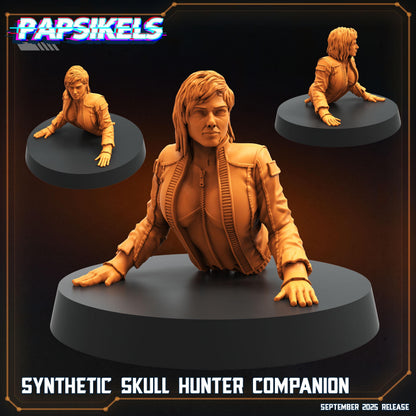 Synthetic Skull Hunter Companion (2 Variants) | Predator Badlands-Inspired Sci-Fi Miniatures | Papsikels September 2025 (28mm/32mm Scale)