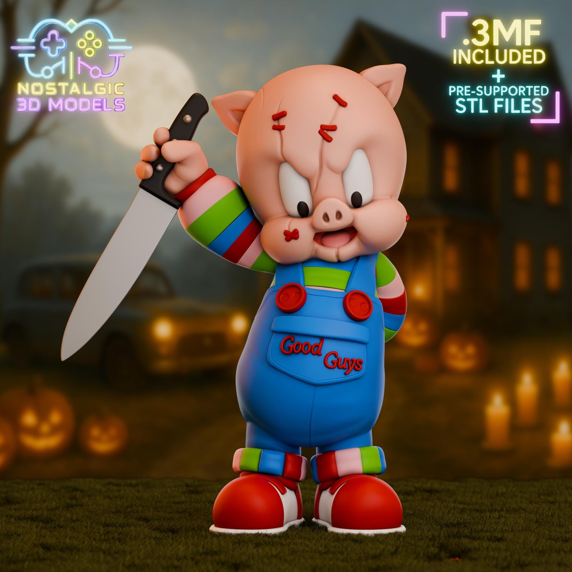 Toon Terror Collection | Nostalgic 3D Horror × Loony Mashup Set | Large & Small Resin Collectibles