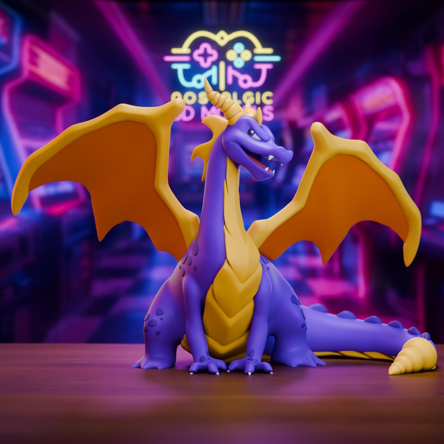 Retro Gaming Heroes | Nostalgic 3D Pikachu Link and Spyro Charizard Mashup | Large and Small Resin Collectibles