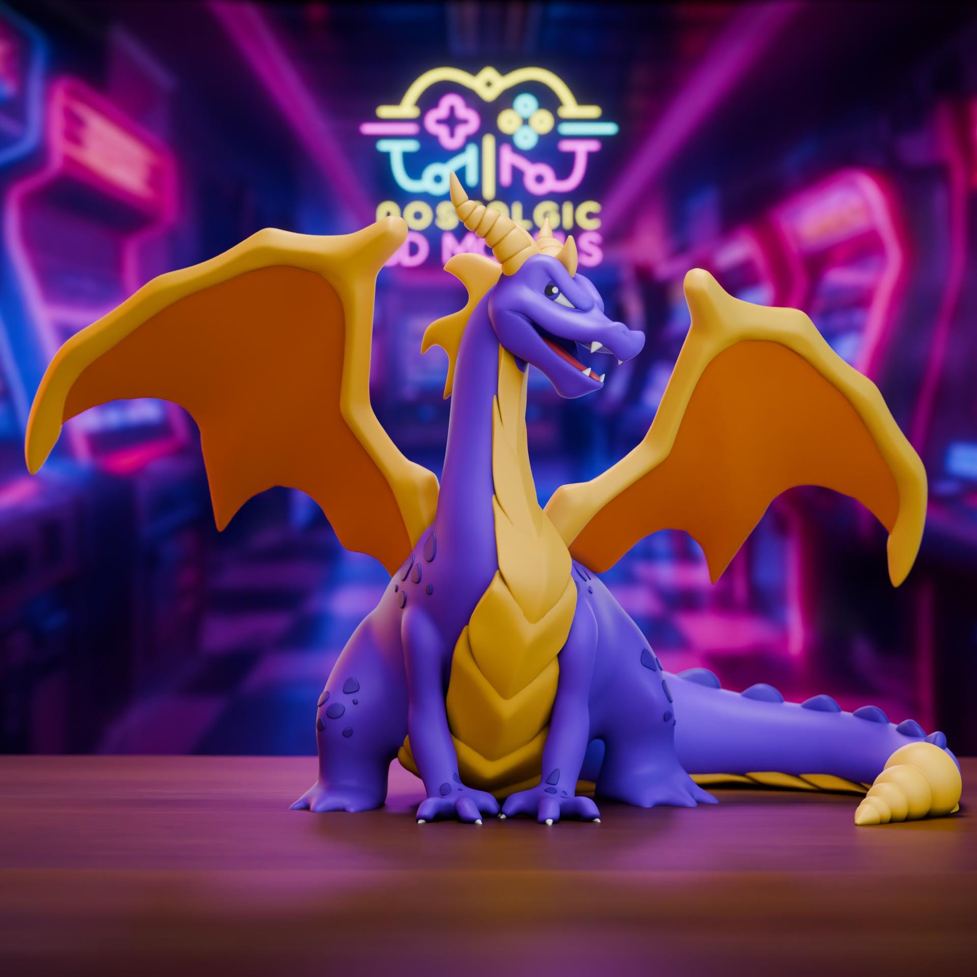 Retro Gaming Heroes | Nostalgic 3D Pikachu Link and Spyro Charizard Mashup | Large and Small Resin Collectibles