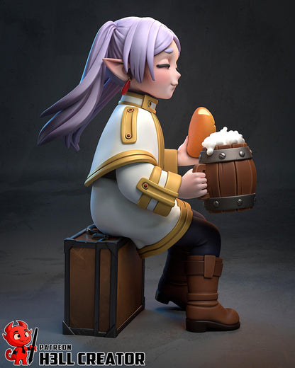 Frieren (Fan Art) – Frieren Beyond Journey’s End | H3LLcreator | 1:10 Scale Resin Model | Premium Collector Print