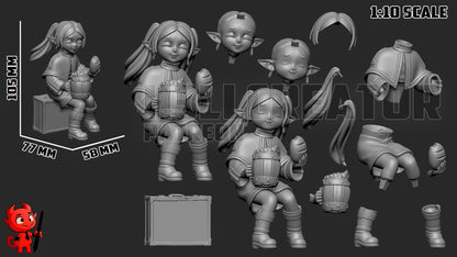 Frieren (Fan Art) – Frieren Beyond Journey’s End | H3LLcreator | 1:10 Scale Resin Model | Premium Collector Print