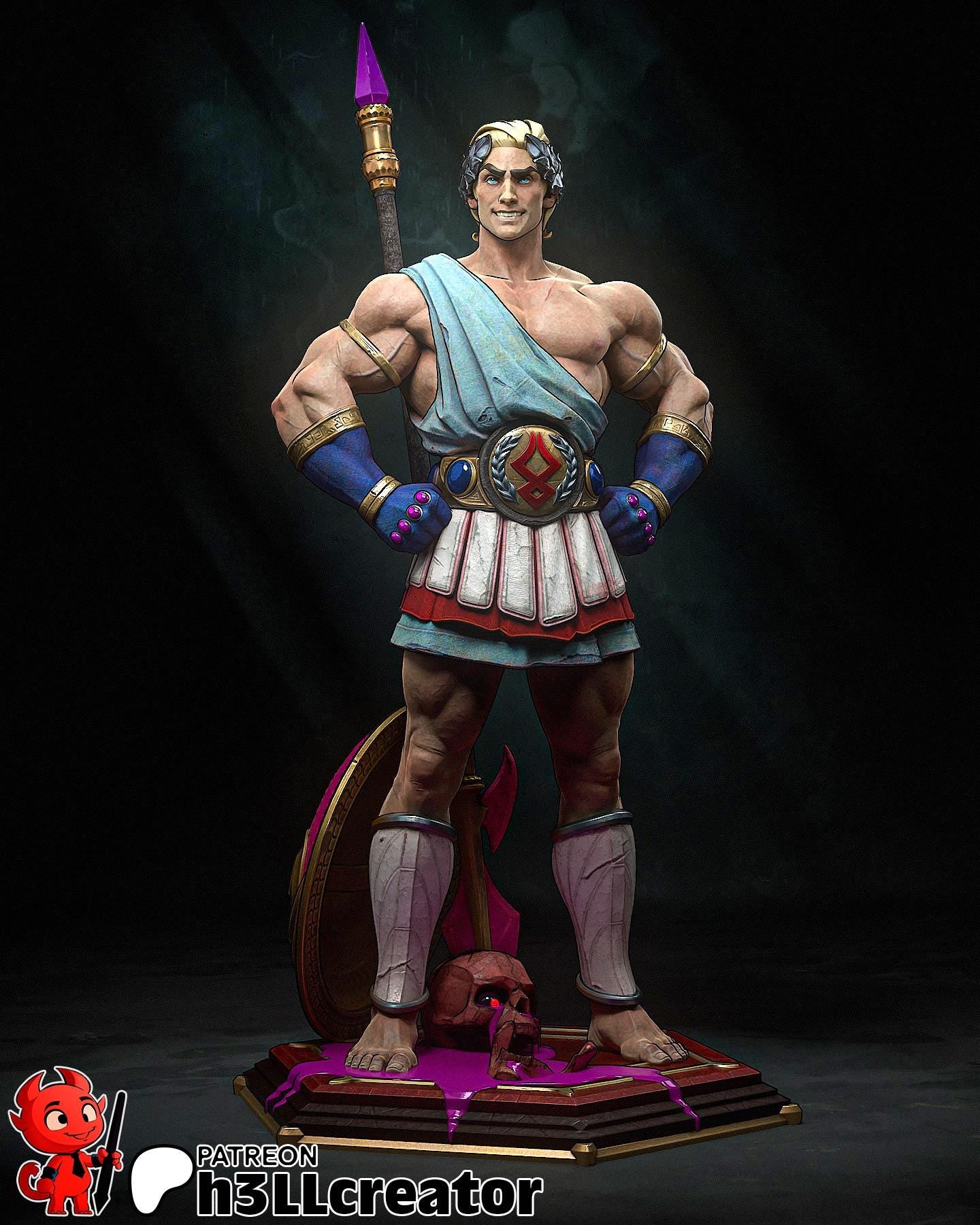 Theseus from Hades (fan art) | Miniature scale 1:12 | h3LL Creator | DIY Model Kit