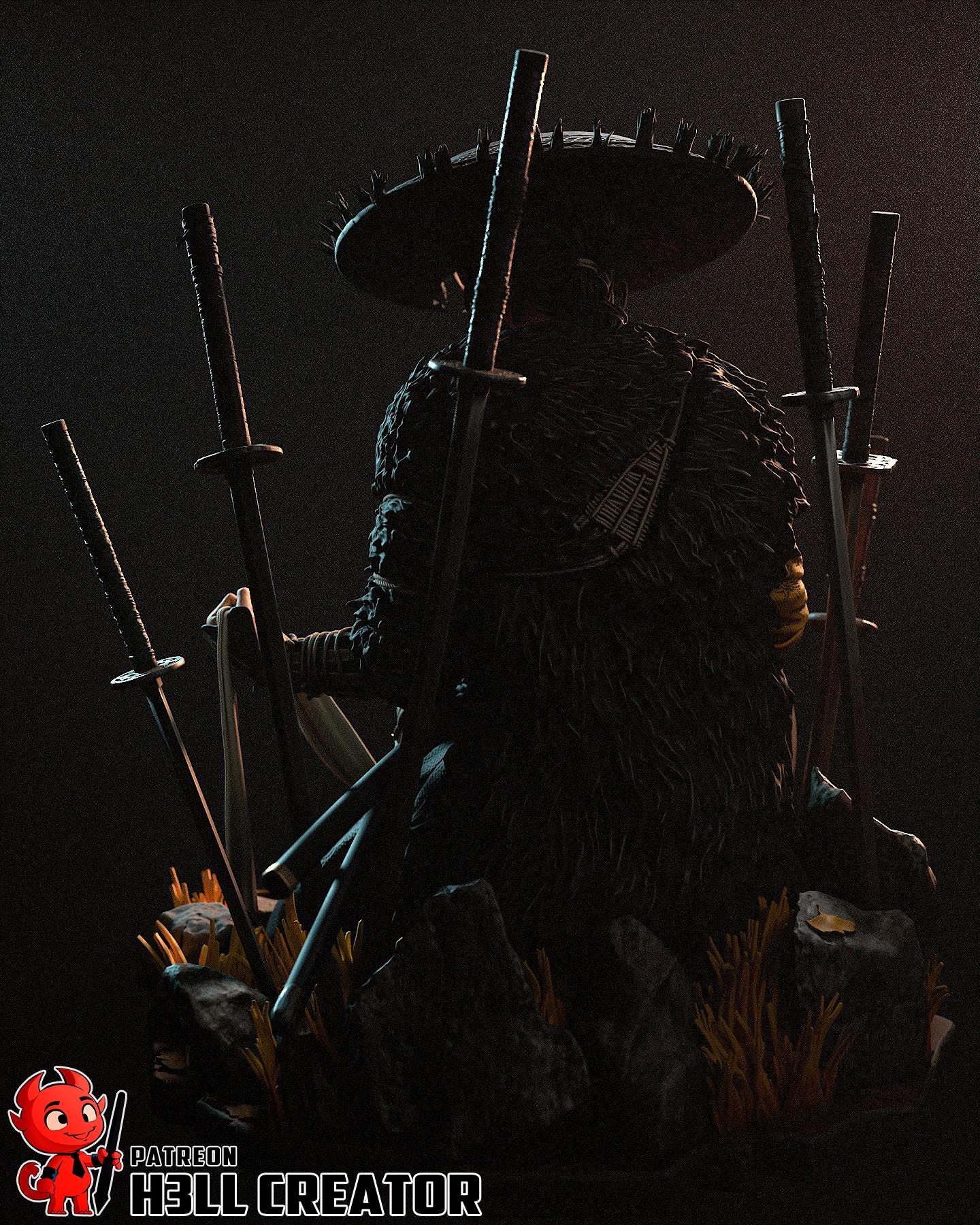 Atsu (Fan Art) – Ghost of Yotei | H3LLcreator | Full Model or Bust | Premium Resin Print