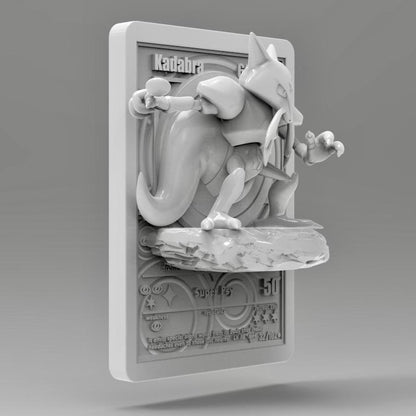 Kadabra V2 - 3D Printed Pokemon Card Wall Hanger | Fan Art | Pokemon TCG | Resin Model | ABC3D Models