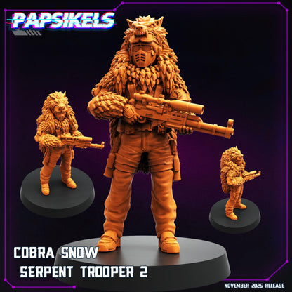 Cobra Snow Serpent Troopers | Papsikels | Eyed Snake Commandos | Resin Miniatures | 28 mm / 32 mm Scale