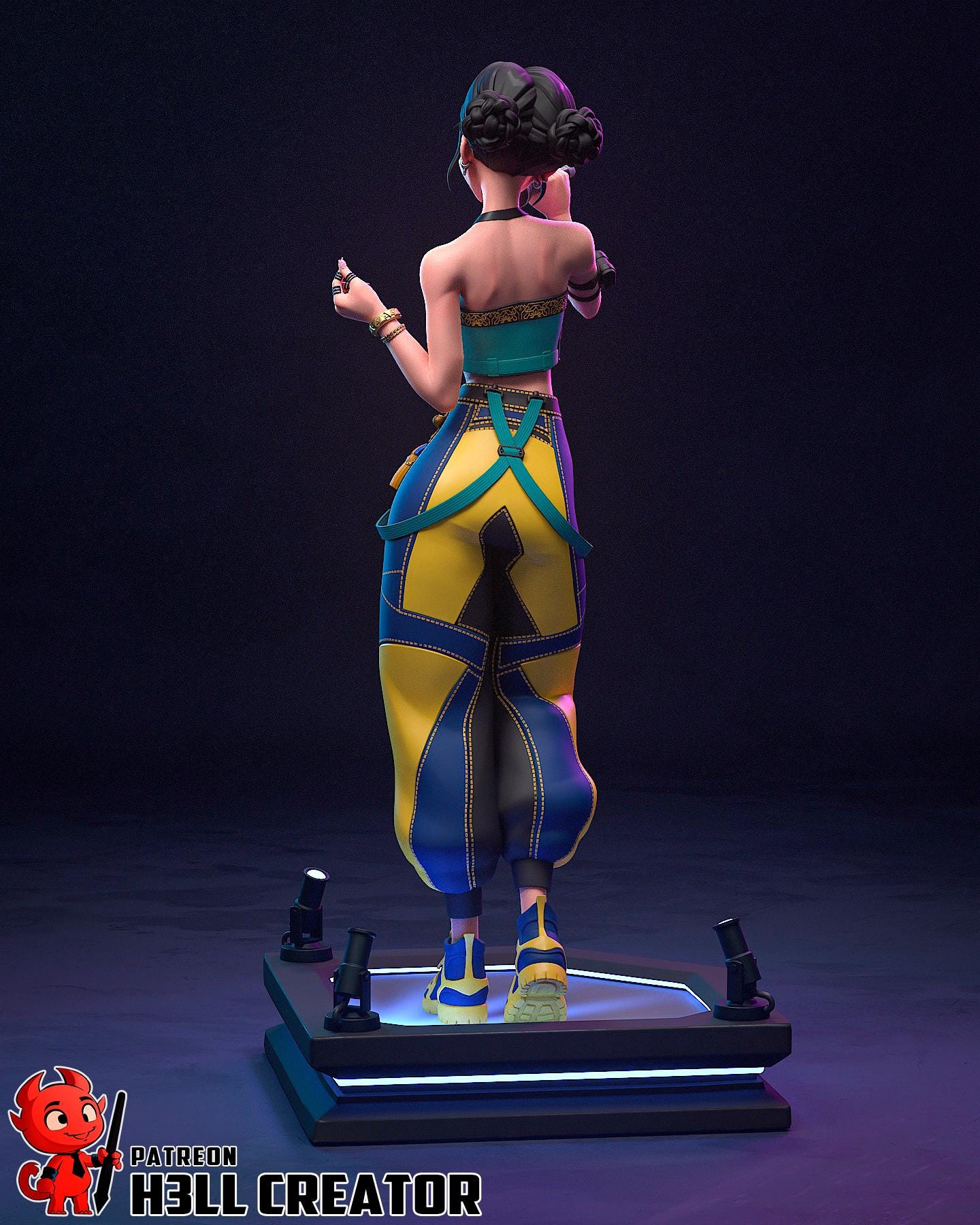 Zoey – Cyber Idol Demon Hunter | H3LLcreator | Full Model or Bust | K-Pop Demon Hunters Inspired | Premium Resin Print