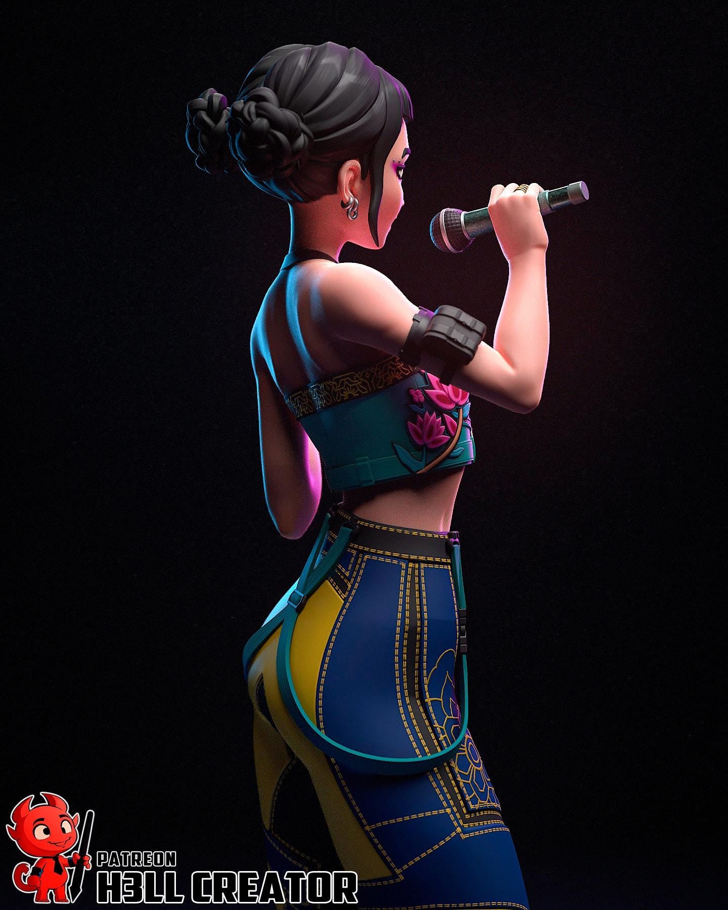 Zoey – Cyber Idol Demon Hunter | H3LLcreator | Full Model or Bust | K-Pop Demon Hunters Inspired | Premium Resin Print