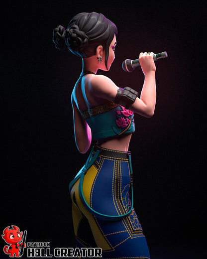 Zoey – Cyber Idol Demon Hunter | H3LLcreator | Full Model or Bust | K-Pop Demon Hunters Inspired | Premium Resin Print