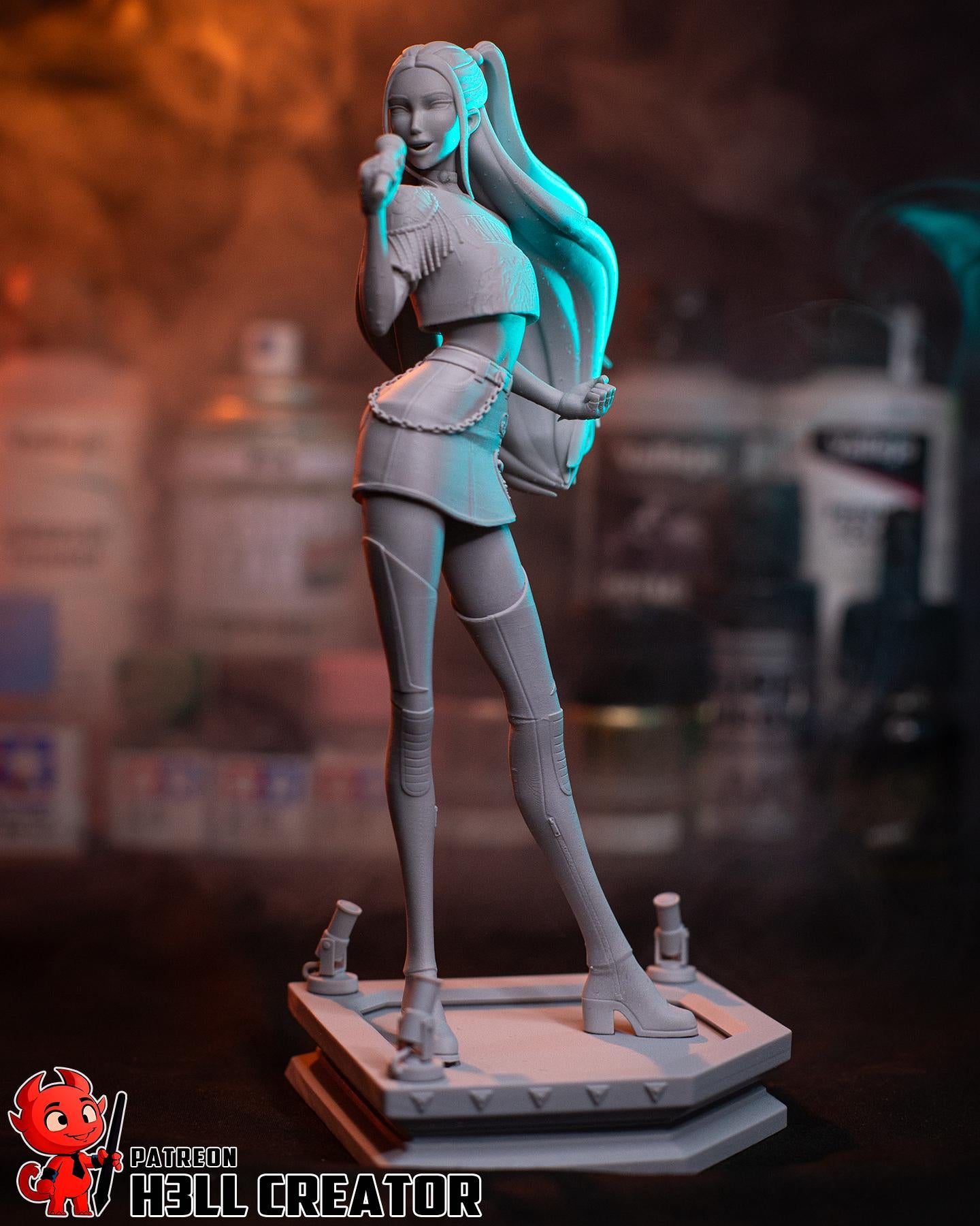Mira – Shadow Tech Demon Hunter | H3LLcreator | Full Model or Bust | K-Pop Demon Hunters Inspired | Premium Resin Print