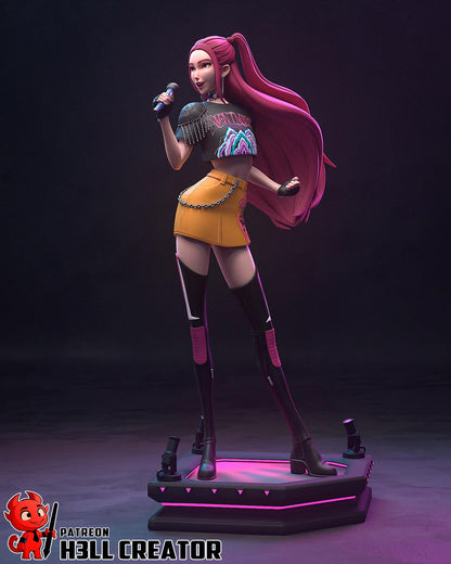 K-Pop Demon Hunters Diorama | Zoey, Rumi & Mira | H3LLcreator | Interlocking Display Set | Premium Resin Print