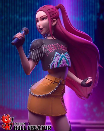 Mira – Shadow Tech Demon Hunter | H3LLcreator | Full Model or Bust | K-Pop Demon Hunters Inspired | Premium Resin Print