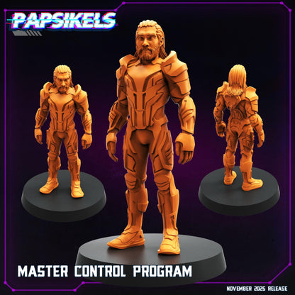 Master Control Program | Tron-Inspired Resin Miniature | 28mm / 32mm Scale | 25mm Base | Choose Pose or Set | Papsikels