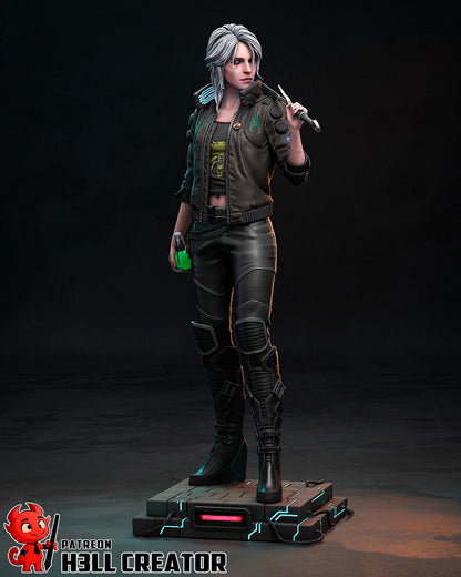 Ciri – Cyberpunk 2077 Fan art | H3LLcreator | Full Model or Bust | Premium Resin Print
