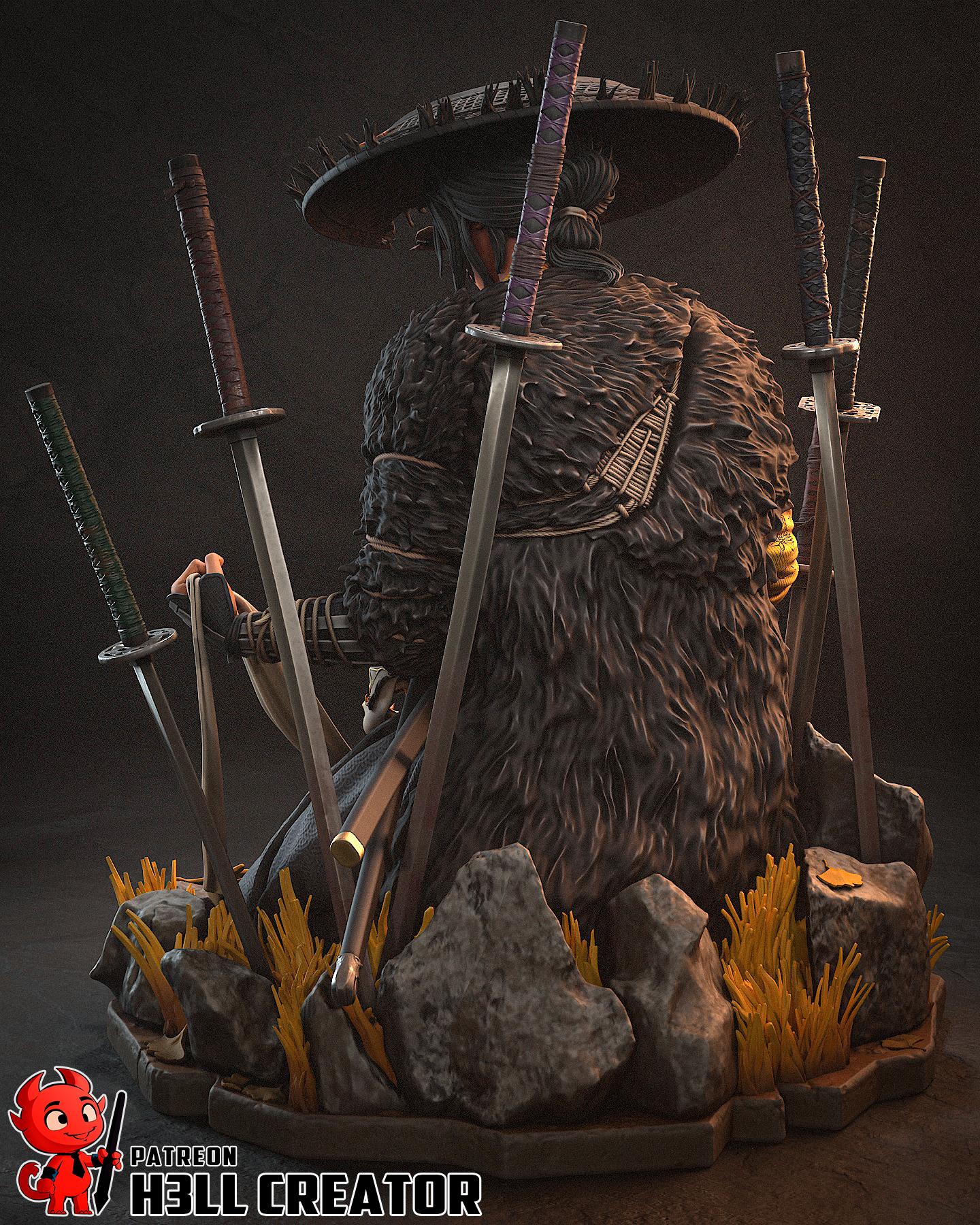 Atsu (Fan Art) – Ghost of Yotei | H3LLcreator | Full Model or Bust | Premium Resin Print