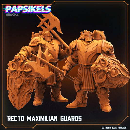 Recto Maximilian Guards | Papsikels | Trench Crusade Collection | 28mm or 32mm Scale | Resin Models with Bases